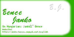 bence janko business card